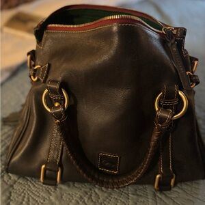 Dooney & Bourke Dark Brown Leather Shoulder Bag